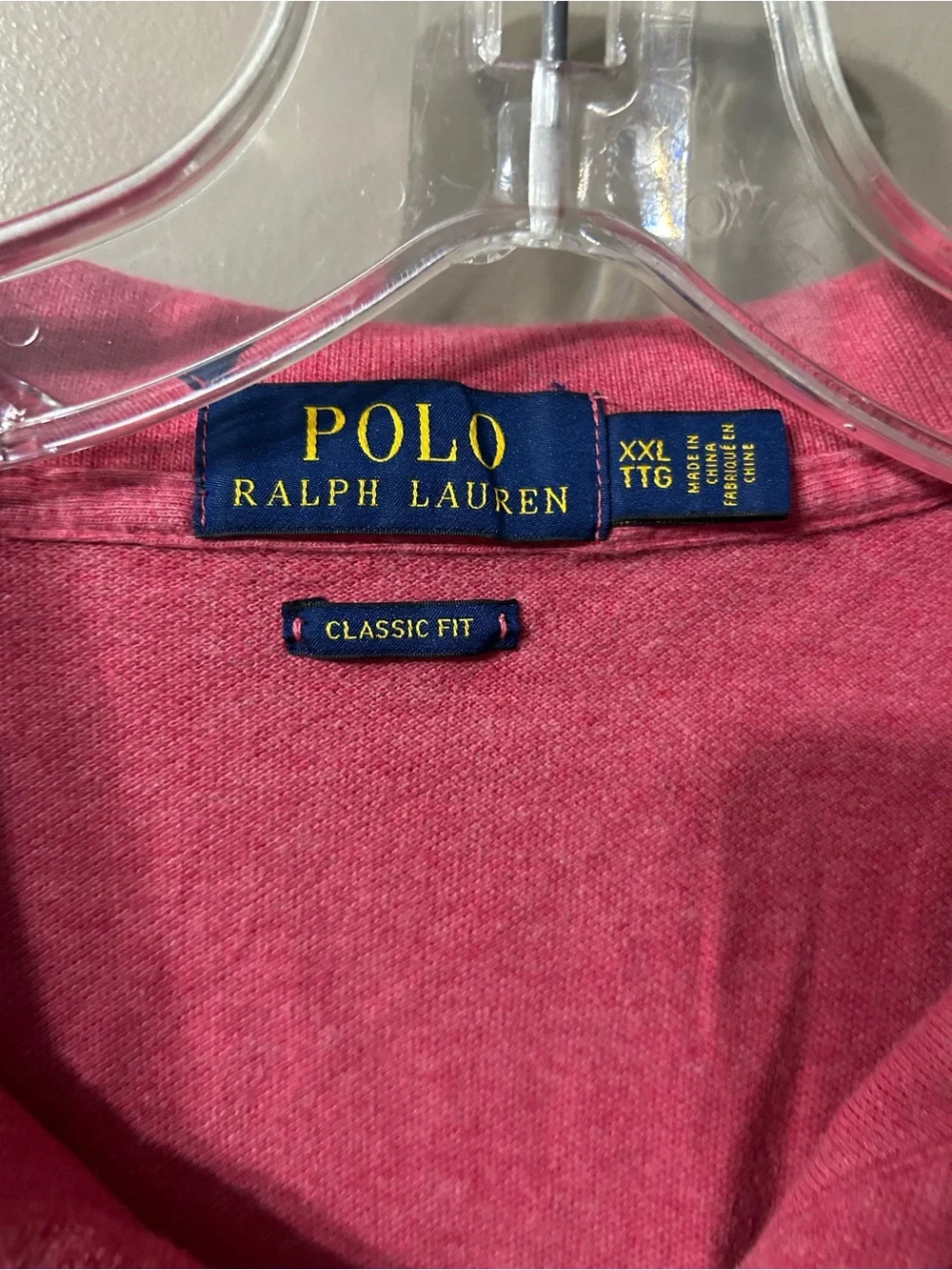 Ralph Lauren Men's Polo Shirt in Coral/red with Navy Pony